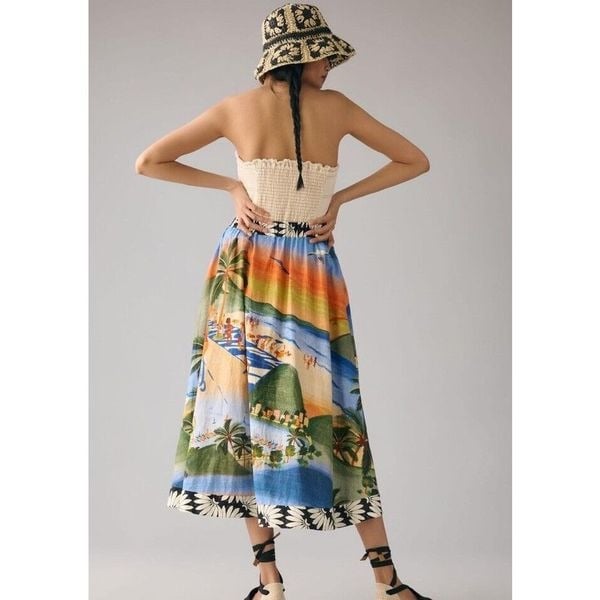 Buy New Anthropologie Farm Rio Carioca Midi Skirt Size Extra Small nrU6ZXaJM Factory Price