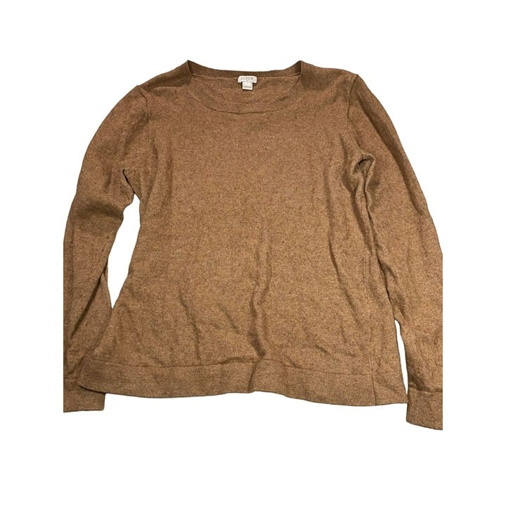 Fashion J. Crew Sweater Women´s Brown Crewneck Pul