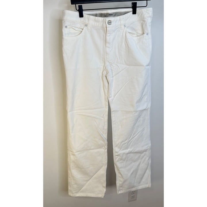 floor price Armani Collezioni White Straight Ankle Jean