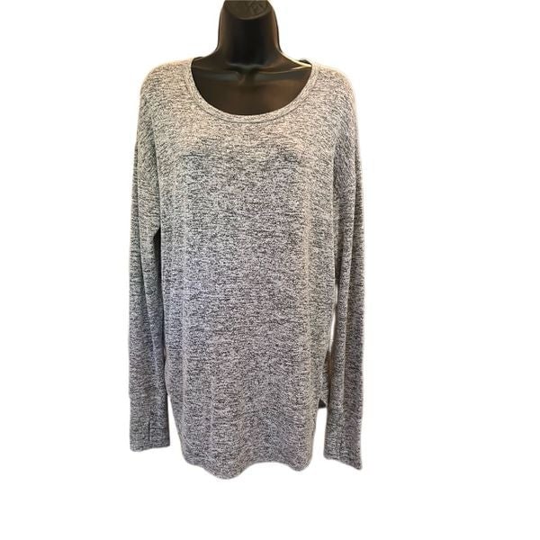 Stylish ATHLETA Heathered Gray Oversized Long Sleeve Shirt- size Medium iUq0h5lvG Online Shop