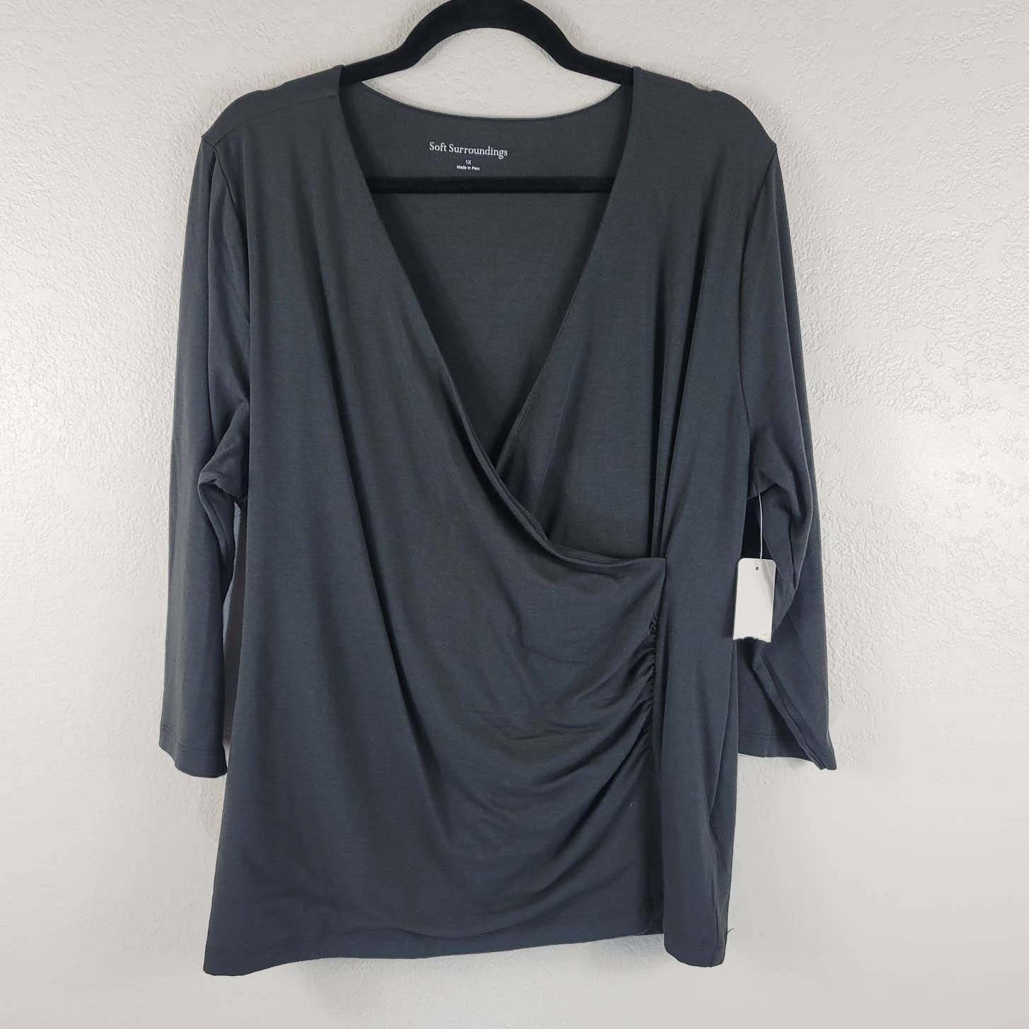 Discounted Soft Surroundings’s Alyssa Faux Wrap Top 1X 
