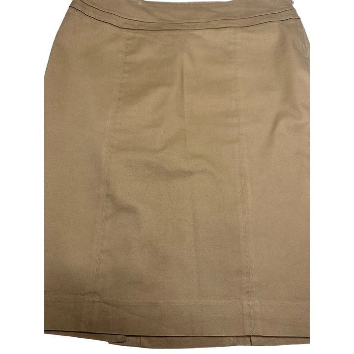 Nice Loft, tan color A-line skirt with double slit in back, size 4 K6i9zLJCx Low Price