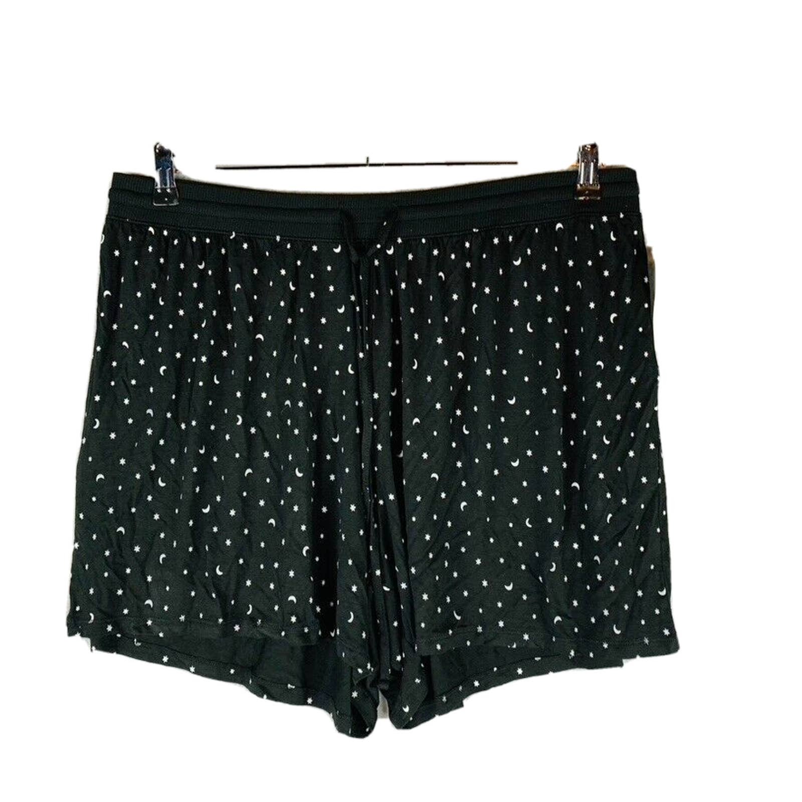 Affordable Jenni Womans Sz 1X Pajama Shorts Black Stars