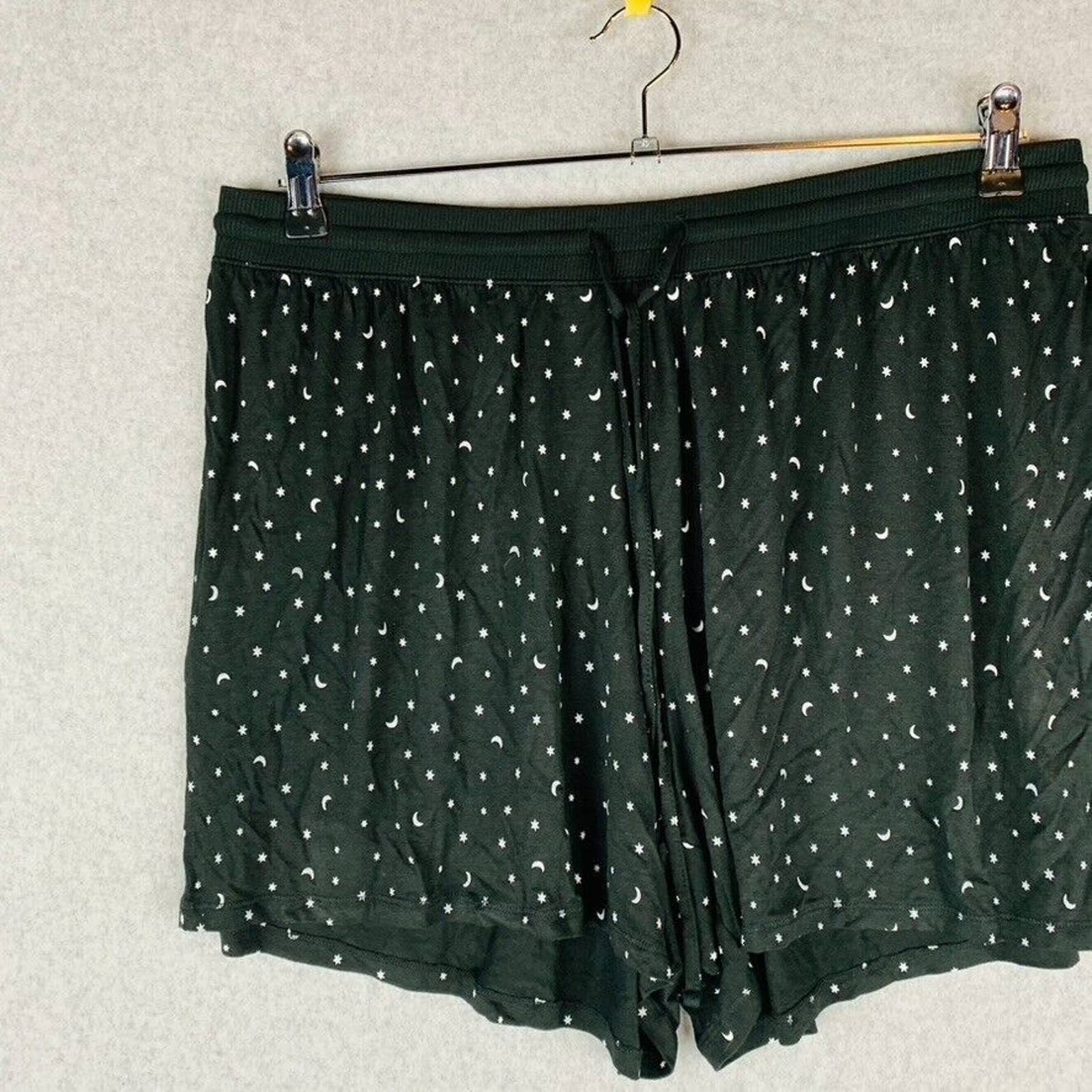 Affordable Jenni Womans Sz 1X Pajama Shorts Black Stars Moons Elastic Waist Drawstring NWT Gwu07WSLX Outlet Store