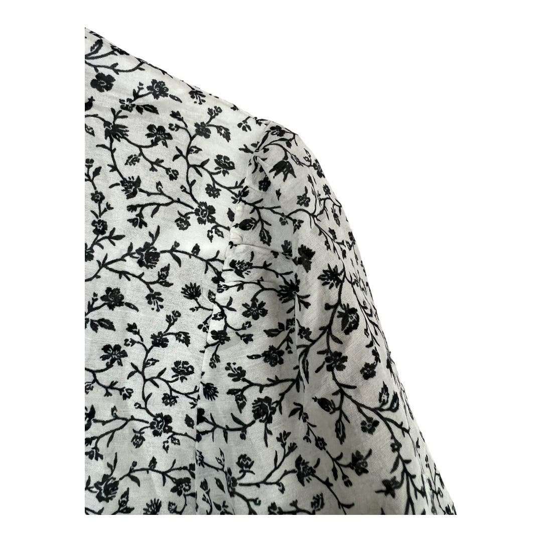 Latest  Madewell Cotton Silk V-neck Blouse Top Shirt 4 Floral Sheer Summer HhNaG26Ft best sale