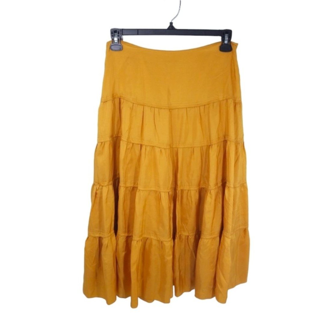 save up to 70% {Sundance} Gold Silk Tiered Circle Skirt