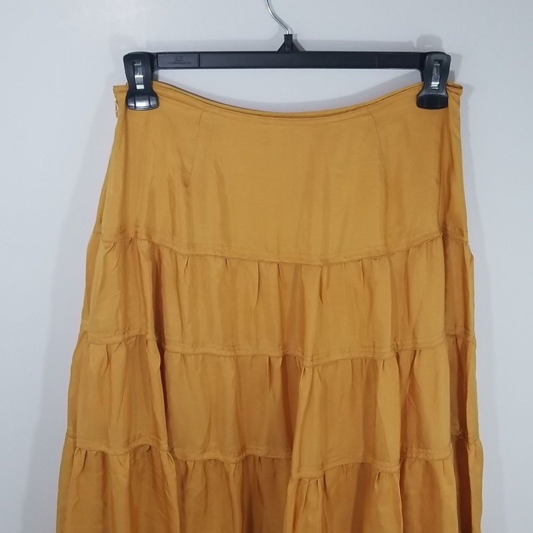 save up to 70% {Sundance} Gold Silk Tiered Circle Skirt Fr1qtjSR8 outlet online shop