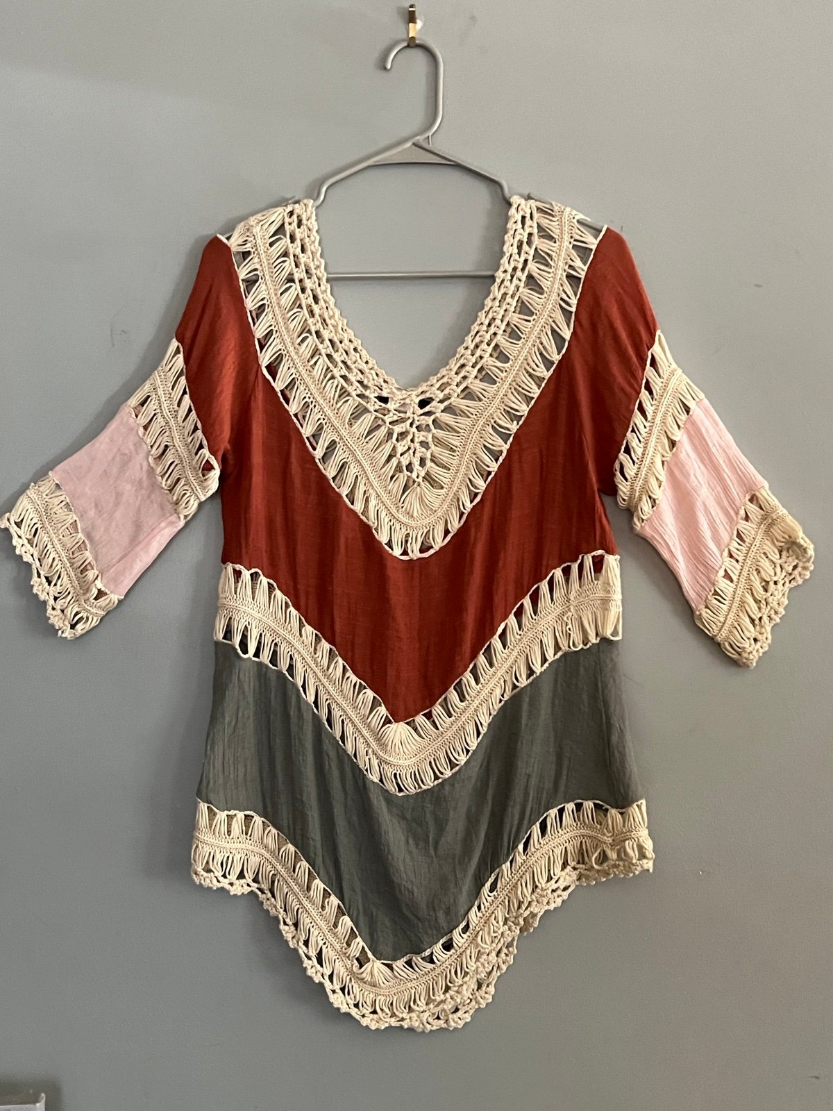 Elegant Boho Crochet Cover Up Tunic gfPfEZOEj just for you