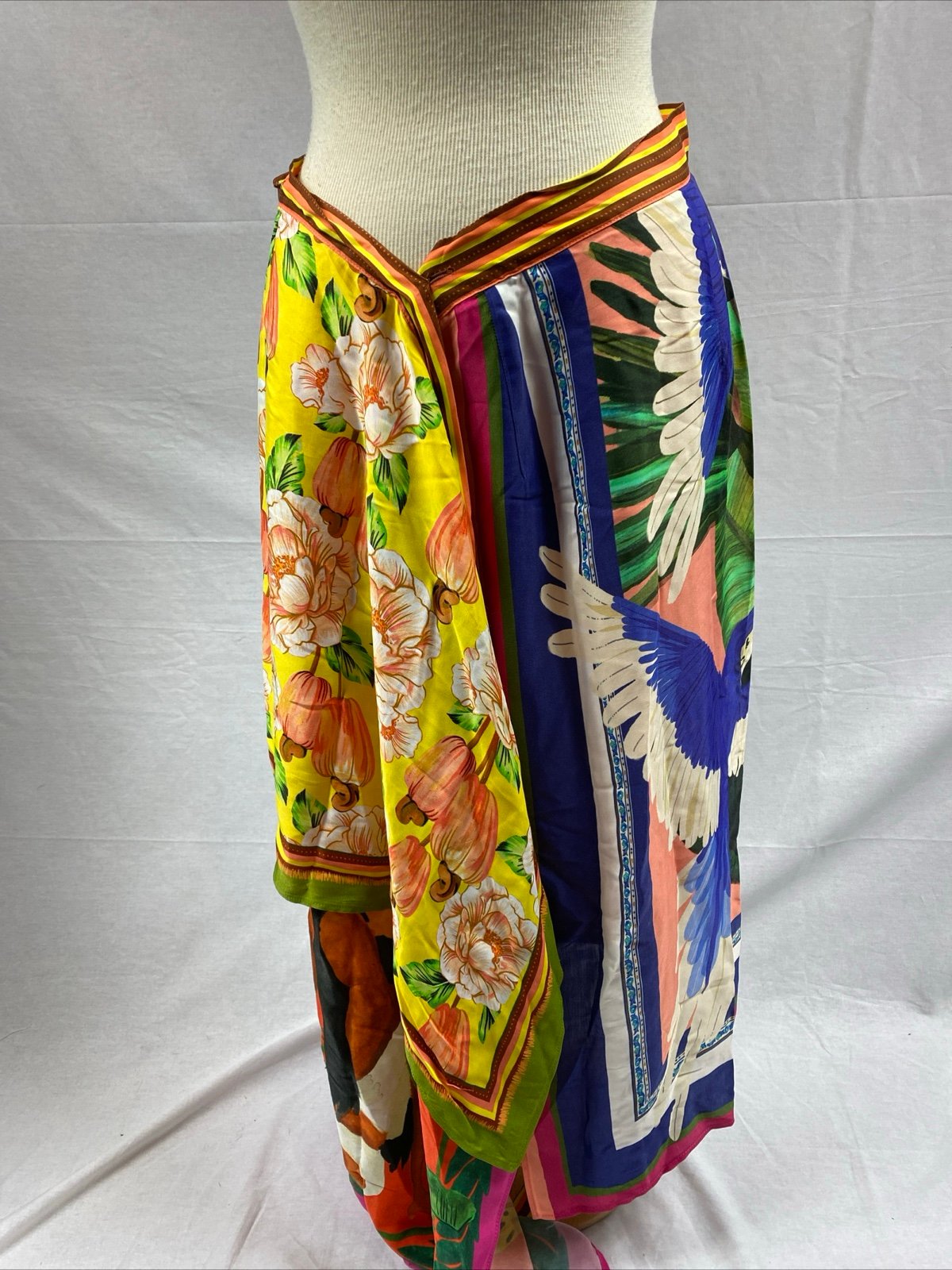 Affordable Anthropologie Farm Rio Midi Skirt Wrap Asymm