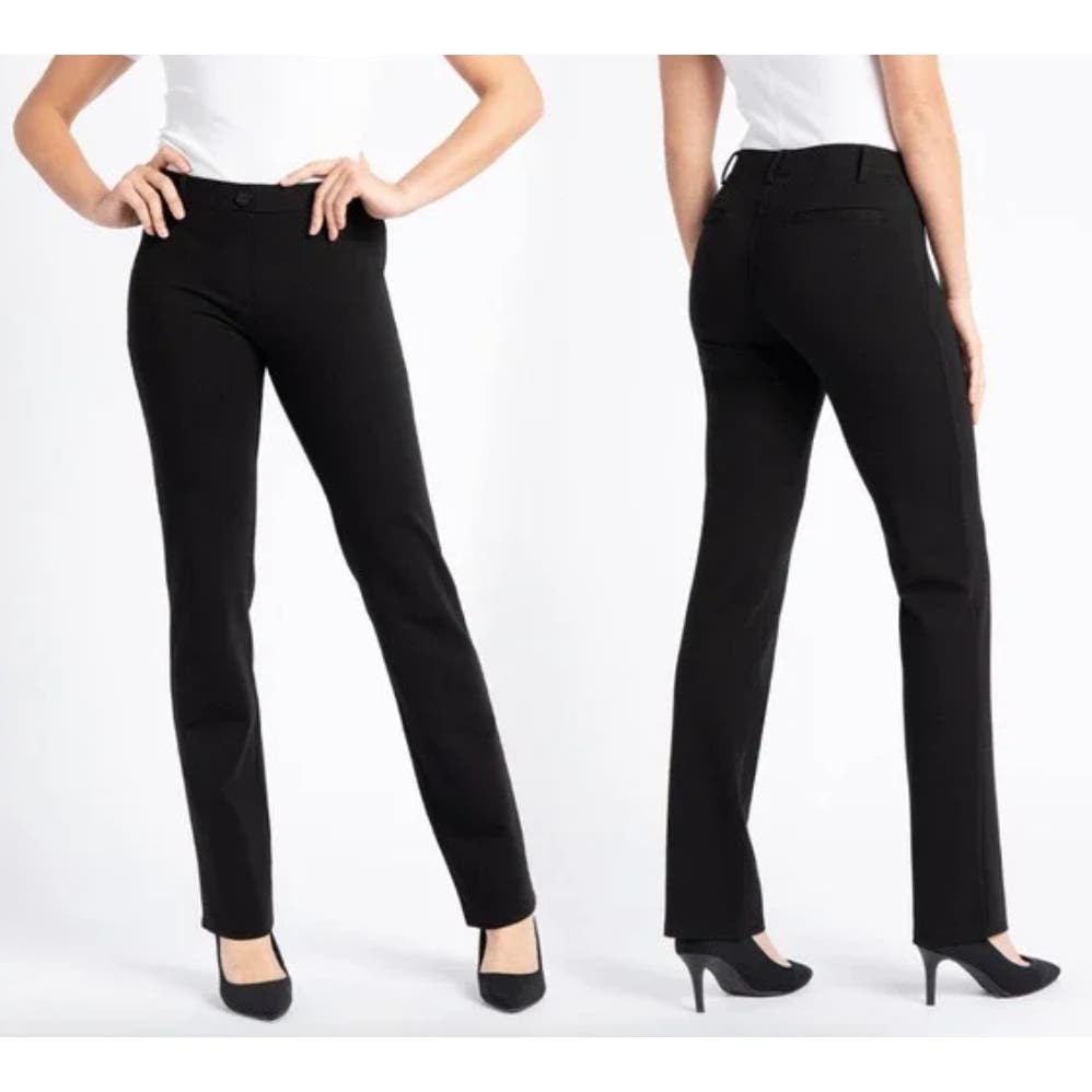 the Lowest price Betabrand Dress Yoga Pants Straight Leg Classic Stretch Work Trousers Petite Med OFLx2AsK6 just buy it