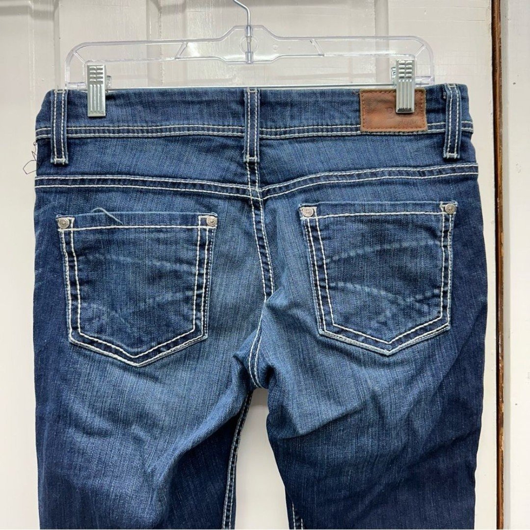 Buy BKE Payton straight leg thick stitch denim jeans wo