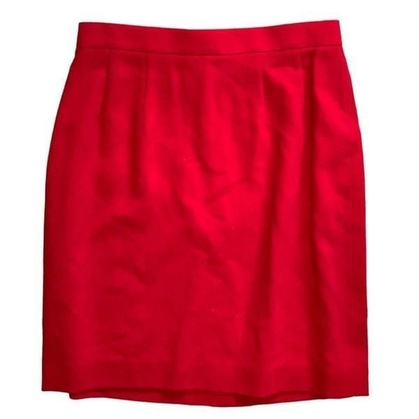 Stylish Vintage Carlisle Red Wool Skirt Size 6 MEuaT7f6