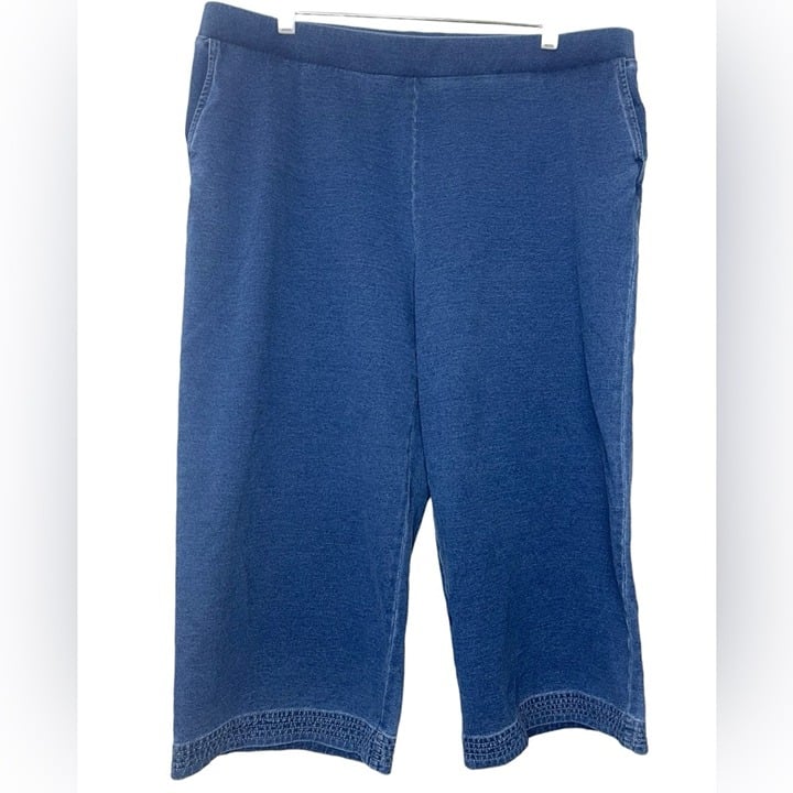 Beautiful Pure Jill Indigo Women XL Pants Cropped Blue 