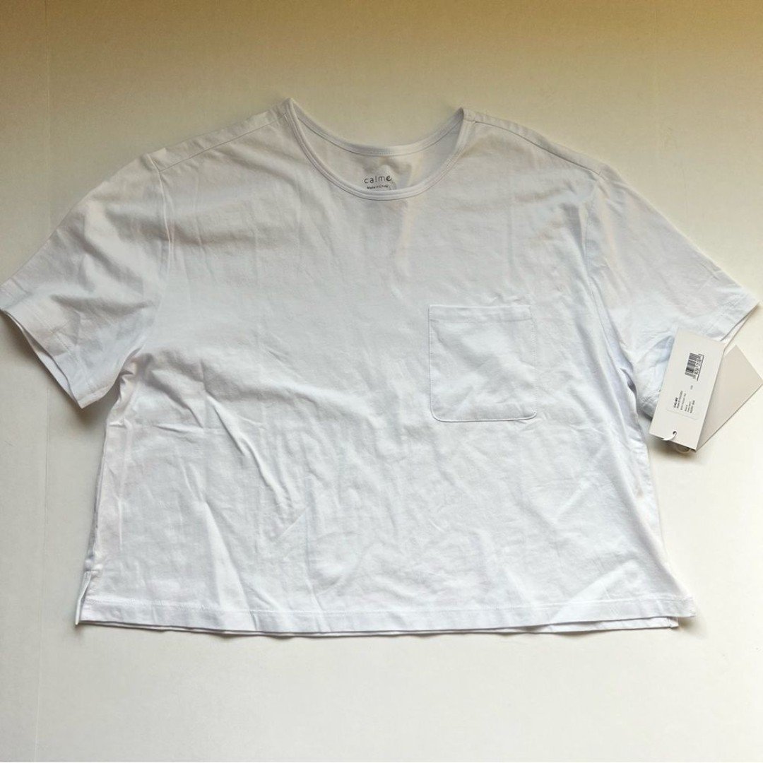 the Lowest price Johnny Was Calme White Boxy Pocket T-Shirt Cotton Small NWT pncUlMEyB Hot Sale