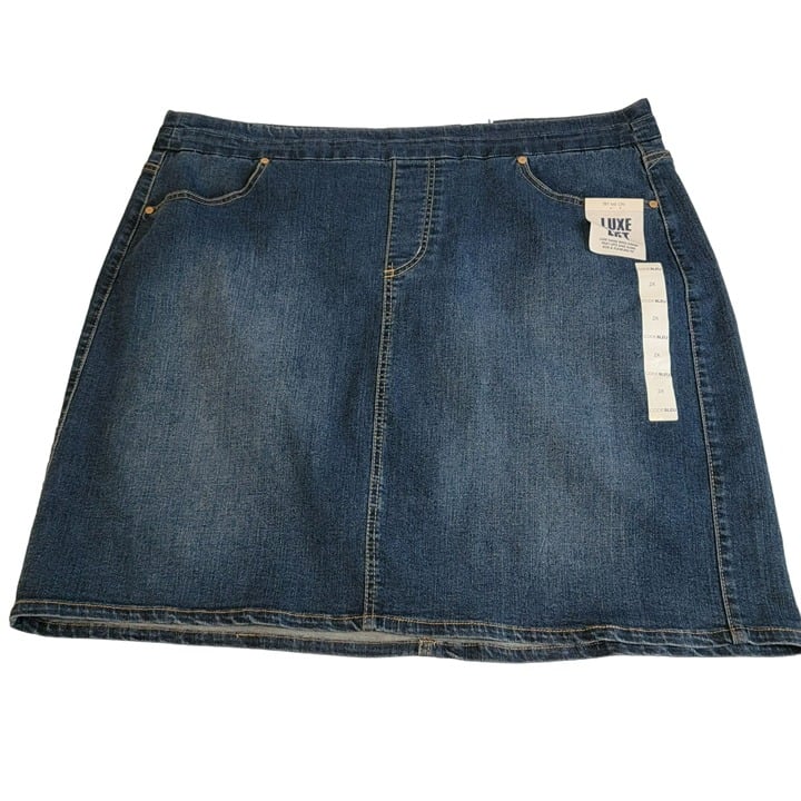 reasonable price Code Bleu Women´s 2X Denim Skort (built in shorts) Sits at Waist, Pull-On - NWT GeUXSHNiE Hot Sale