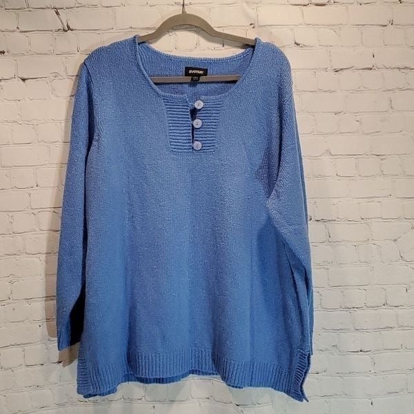 Buy Avenue blue v neck pullover sweater HHLNSZbFr Store