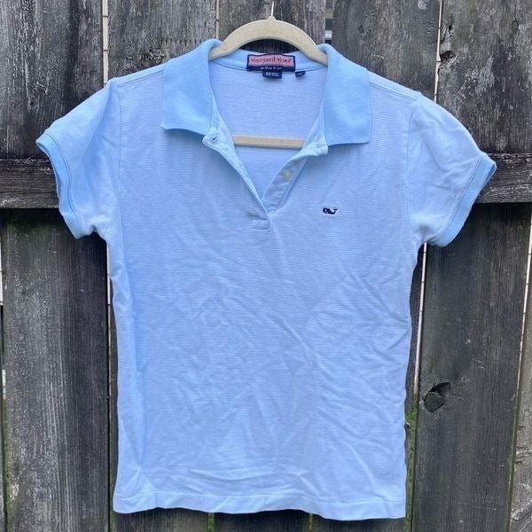 large selection Vineyard Vines Women’s Cotton Blue Striped Polo Shirt | Medium M gNKwqfWmC Discount