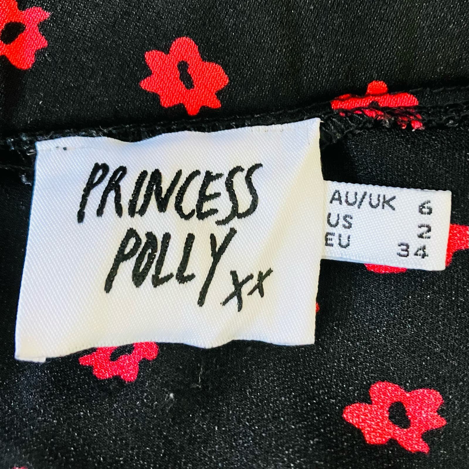 Classic Princess Polly Long Back Maxi Skirt Red Flowers Size 2 l1KflruUD Cheap