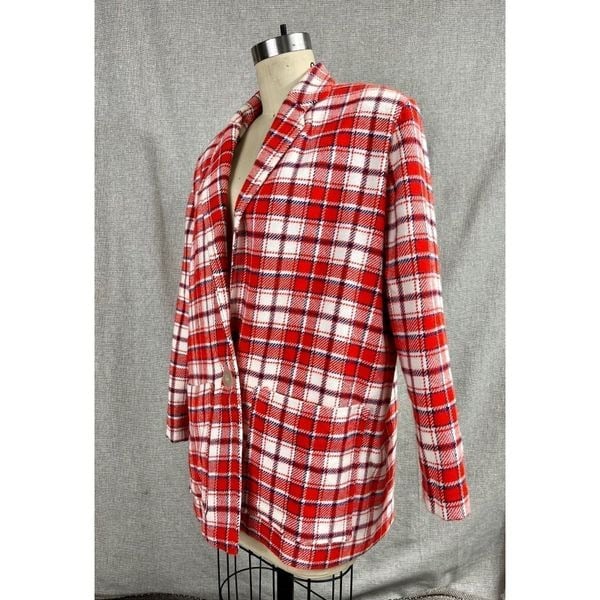 high discount Vtg 1980s Relaxed Red & White Plaid Wool 
