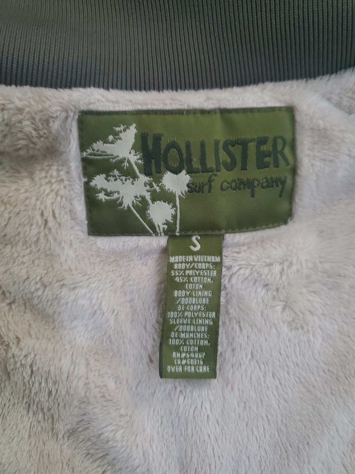 Authentic Hollister vintage zip up green sweatshirt with soft interior Size Small j1lflIuCw online store