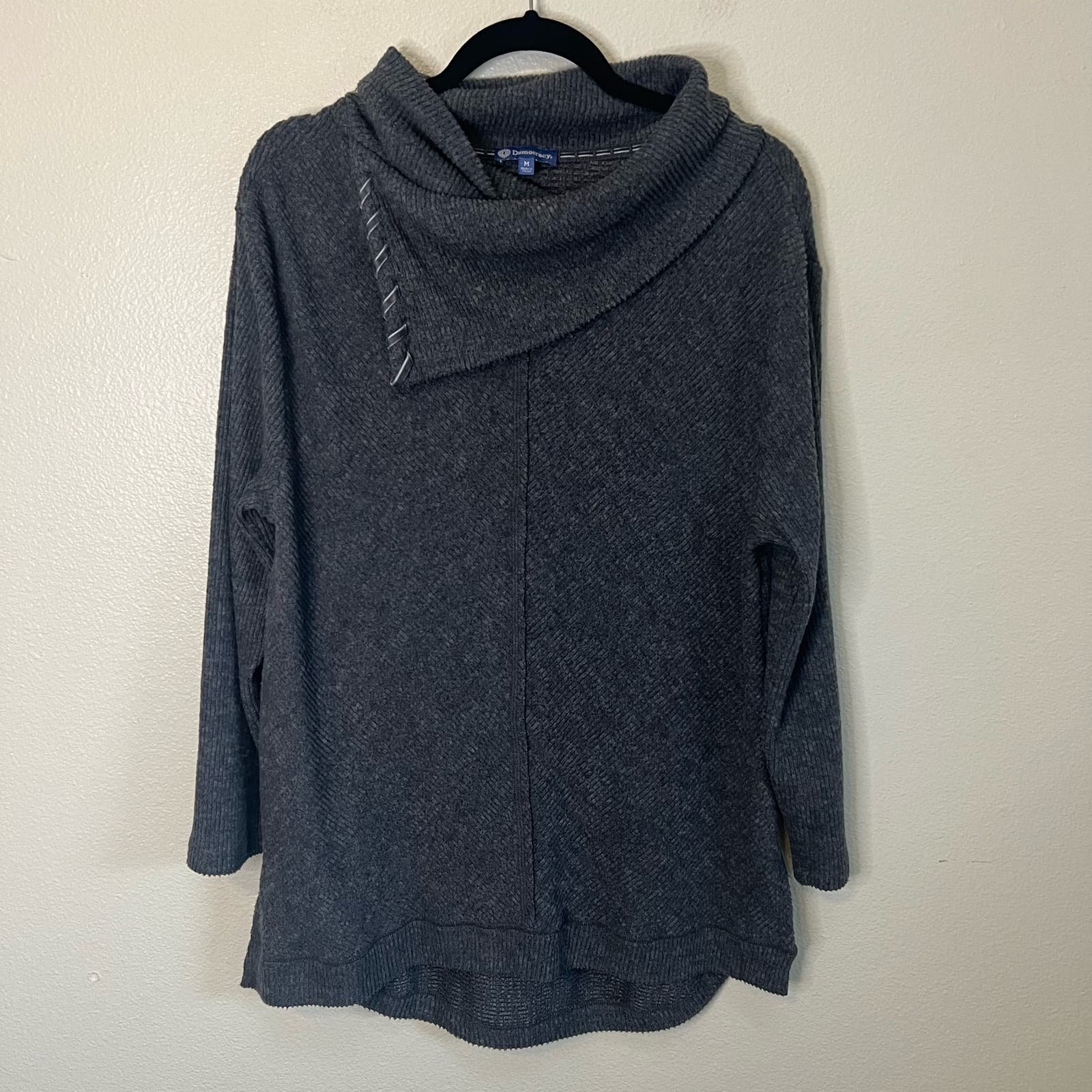 Cheap Democracy Gray Cowl Neck Sweater Size M KSIvRvNfe all for you