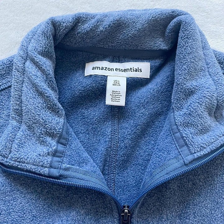 Gorgeous Amazon Essentials Blue Fleece Quarter Zip Sweatshirt Size Small iGxQBlGGX on sale