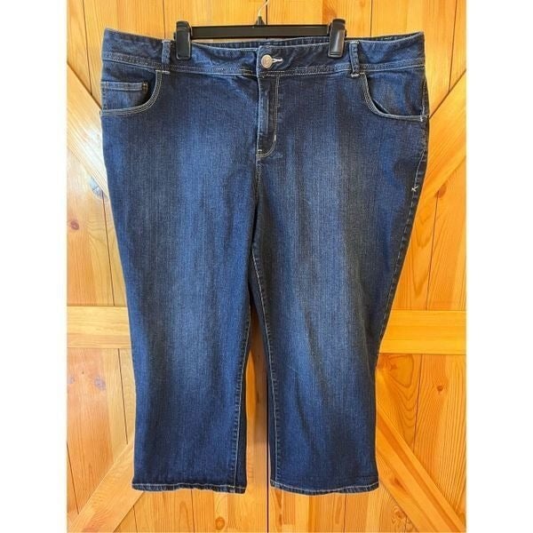 good price Lane Bryant Genius Fit Capri Jeans Womens Size 26 Stretch Dark Wash (2098) knZm9ifr6 online store