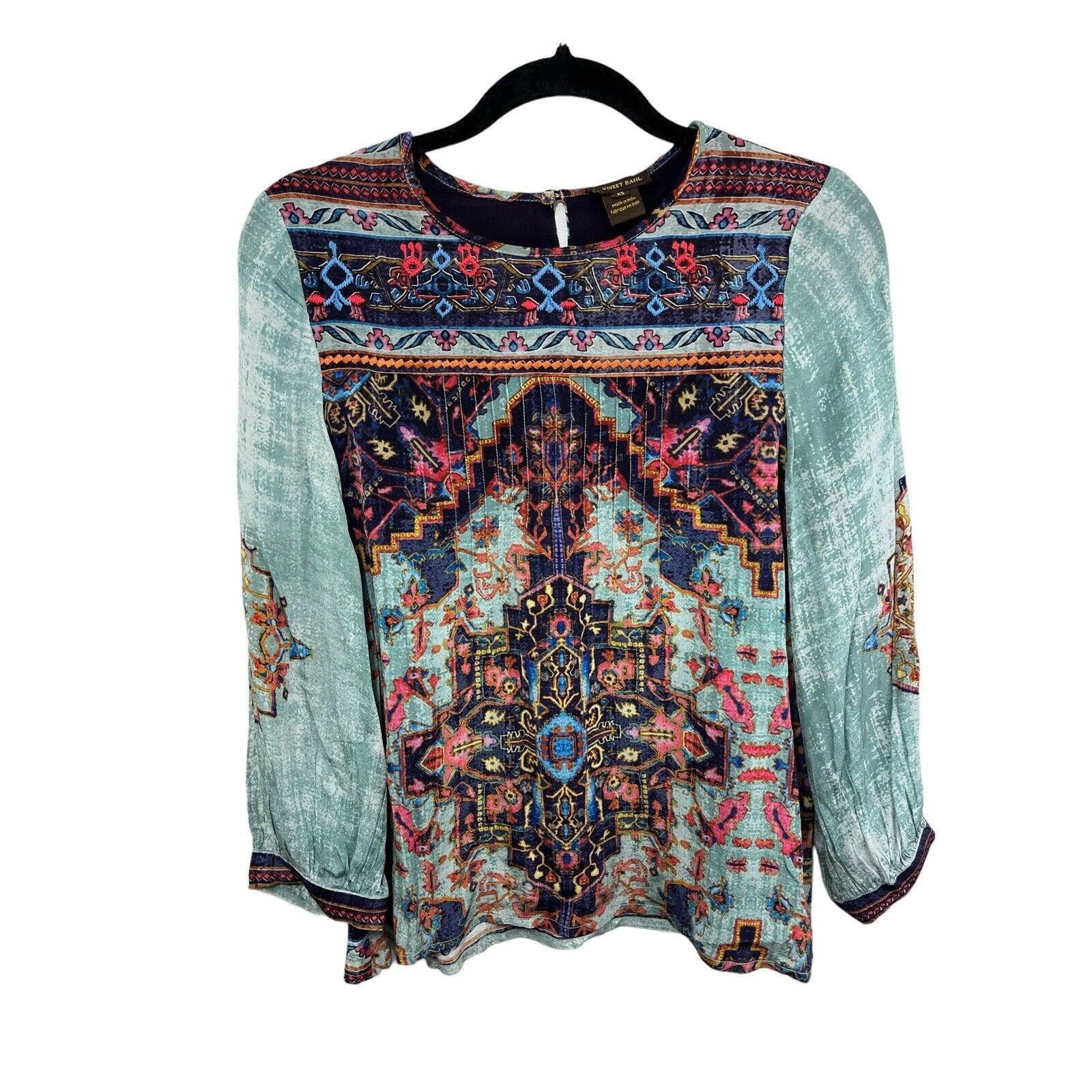 Promotions  Anthropologie VINEET BAHL PRUDENCE Bohemian Blouse SZ XS Teal Hippy Boho hDrLYM3pD Discount