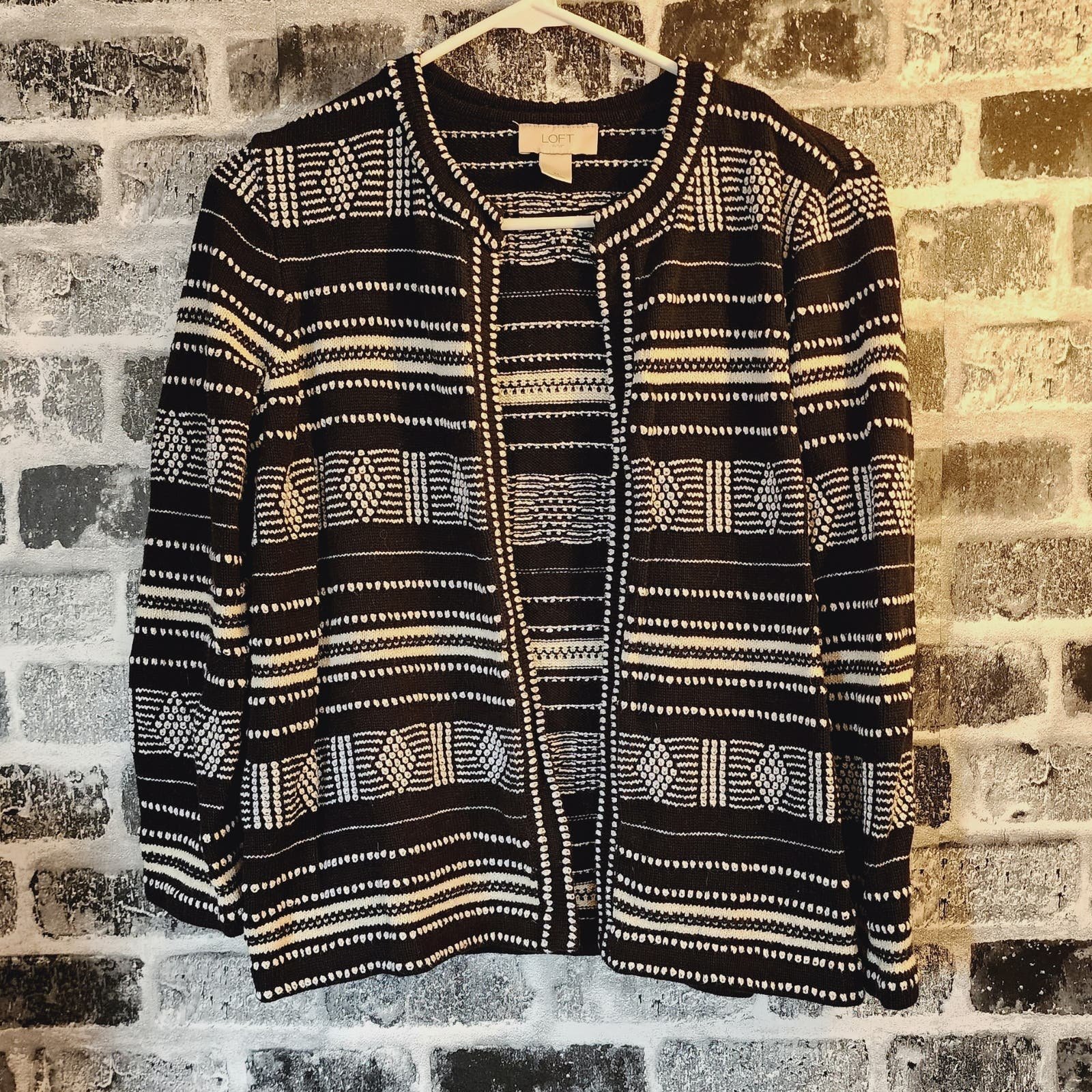 Popular Loft Women´s BOHO Open Front Knit Sweater 