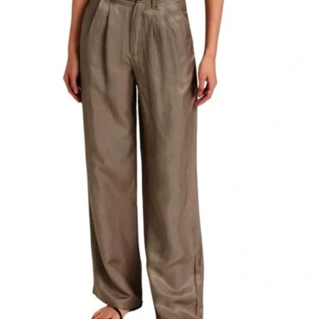 High quality NWOT ANINE BING Carrie Pleated Linen Blend Pant W28 LHIQ3C4Pr Counter Genuine 