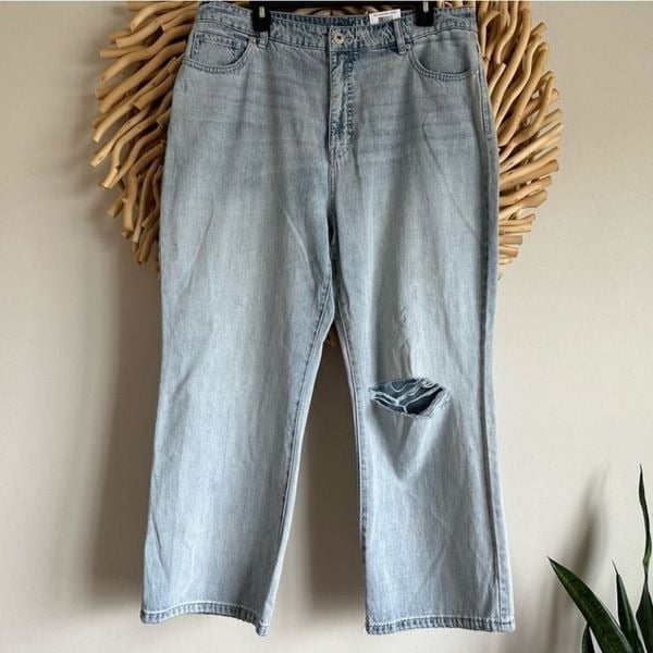 the Lowest price Style & Co Slouchy Fit Wide Leg Crop Jeans Size 16 i2s4T86N3 no tax