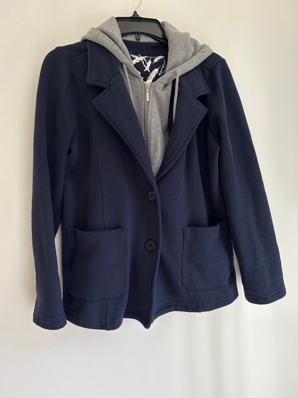 Classic Sebby hoodie peacoat fleece jacket warm coat hood jersey medium juniors women plRQU5IV2 best sale