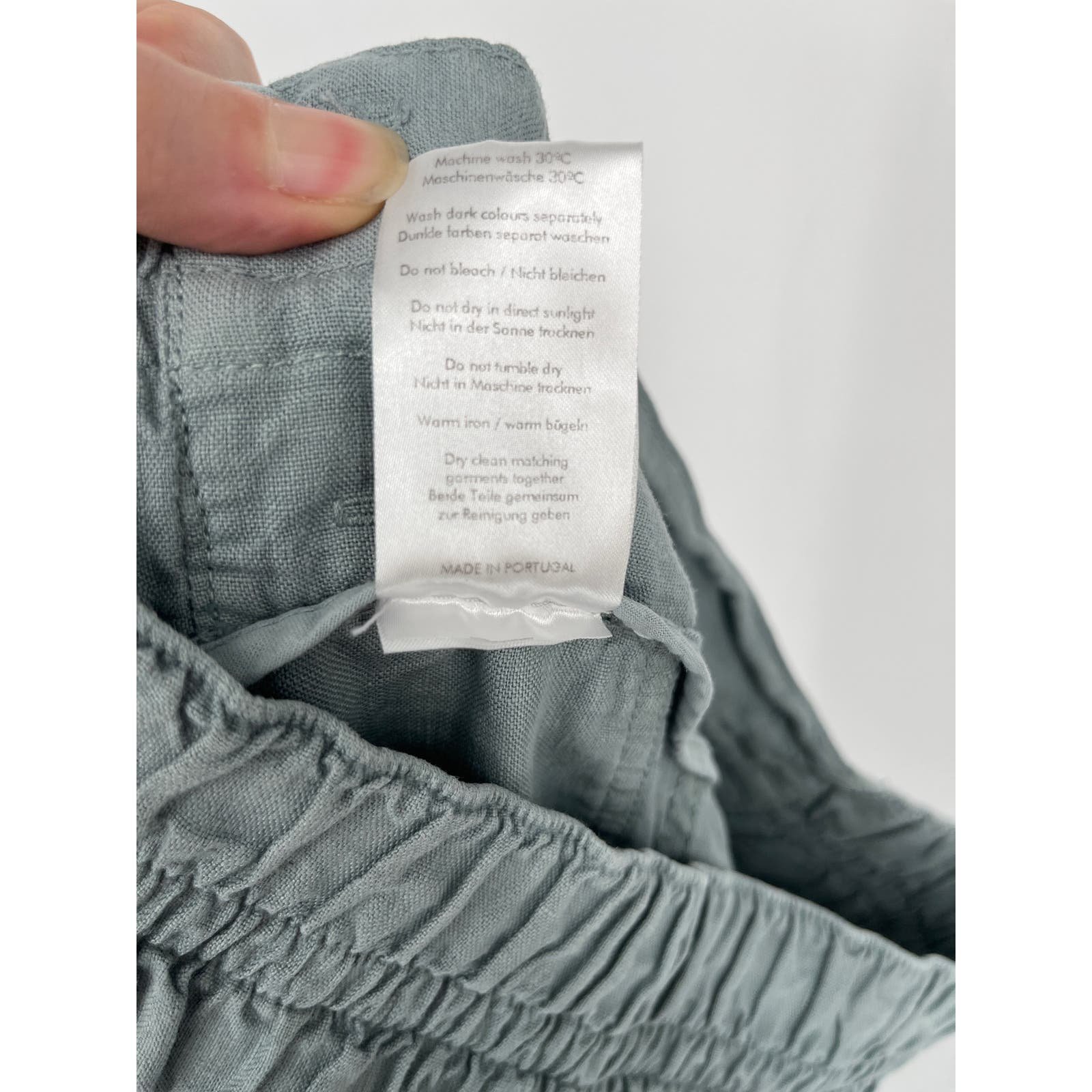 Custom Wrap London Slim Capri Pants Sz 8 Pale Blue 100% Linen Classic Cropped H5W7il3DT on sale