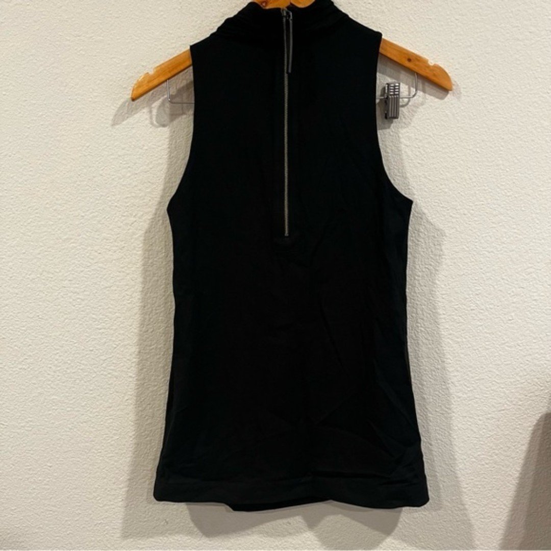 The Best Seller Helmut Lang black draped sleeveless top zipper back size xsmall Nfp7IgbF0 for sale