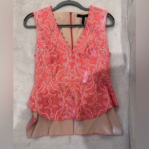 Perfect BCBG MAXAZRIA TOP WOMENS SIZE S PINK AND TAN Ky