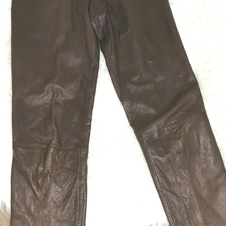 reasonable price VTG 1980s Andrew Marc Womens 8 Brown Leather Pants High Rise Tapered Leg Lined HjQz6cguz Store Online