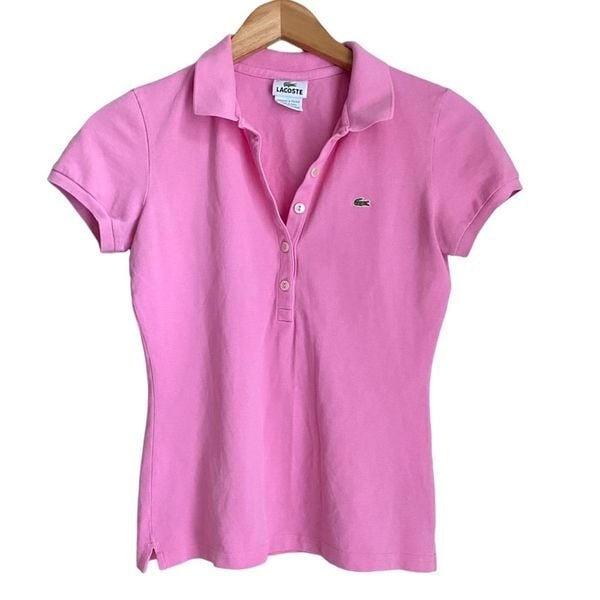 Affordable Lacoste Women’s Sz S Classic Pink Polo Shirt