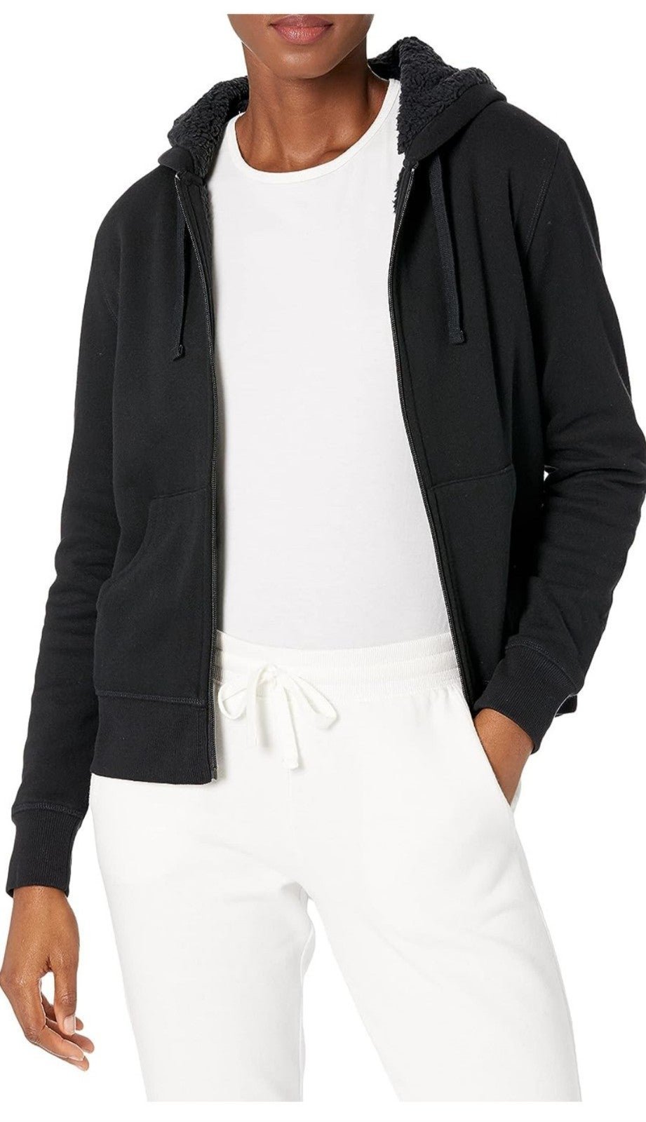 large selection Women´s Sherpa-lined Fleece Full Zip Hoodie, Jacket, Black Size XS, NWT J3PTmiDEc New Style