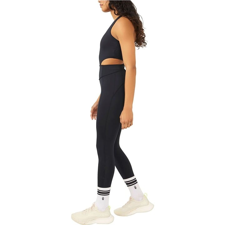 Gorgeous Free People Movement Activewear Back It Up Jumpsuit in Black Size Small KJMBfreqE Great