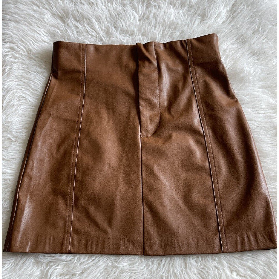 Custom ZARA Womens Size Small Faux Leather Brown Mini Skirt kBzP4PMsz Discount
