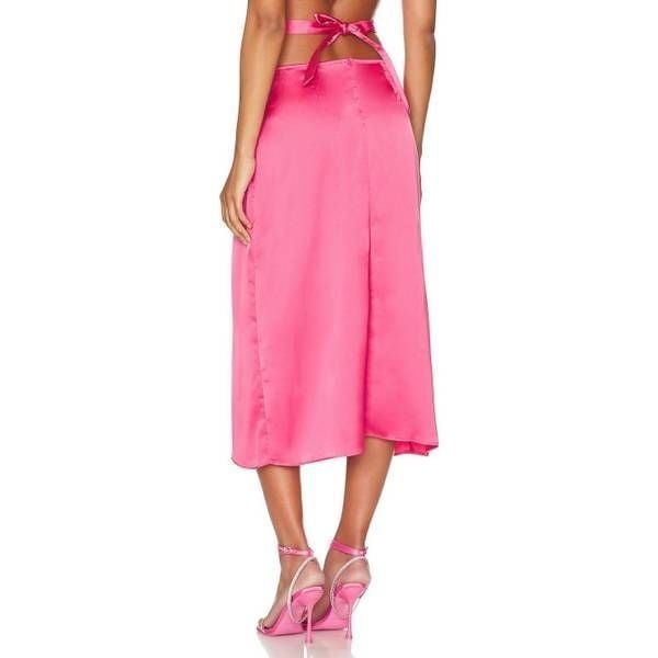 Exclusive WeWoreWhat Cut Out Midi Skirt in Hot Pink - N
