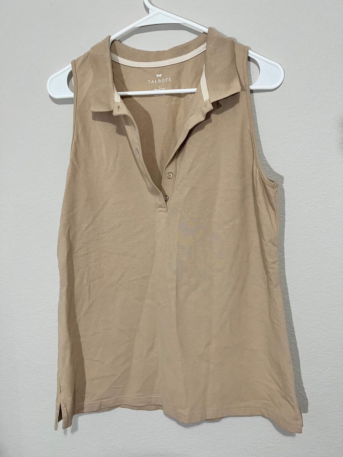 Special offer  Talbots Tank Top Button V Neck Top in Ta
