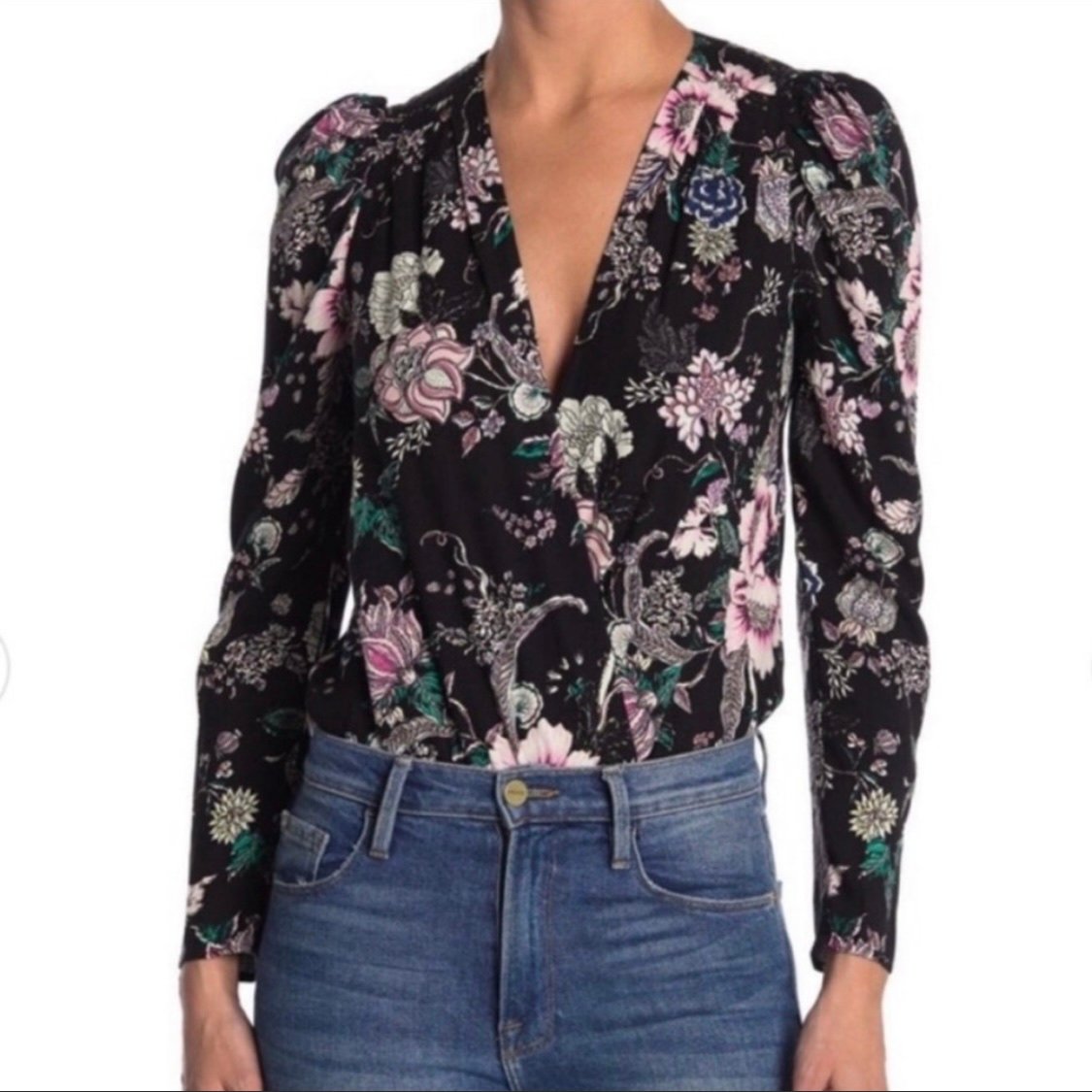 Buy AFRM Floral Puff Shoulder Bodysuit LWNLD0zOJ Hot Sale