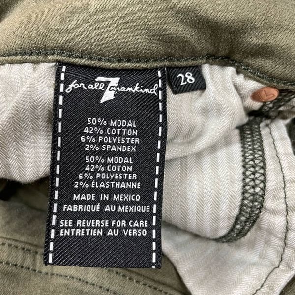 Perfect 7 For All Mankind High Waist Distressed Olive Green Jeans, size 28 - VGUC JTDPkOP5B Counter Genuine 