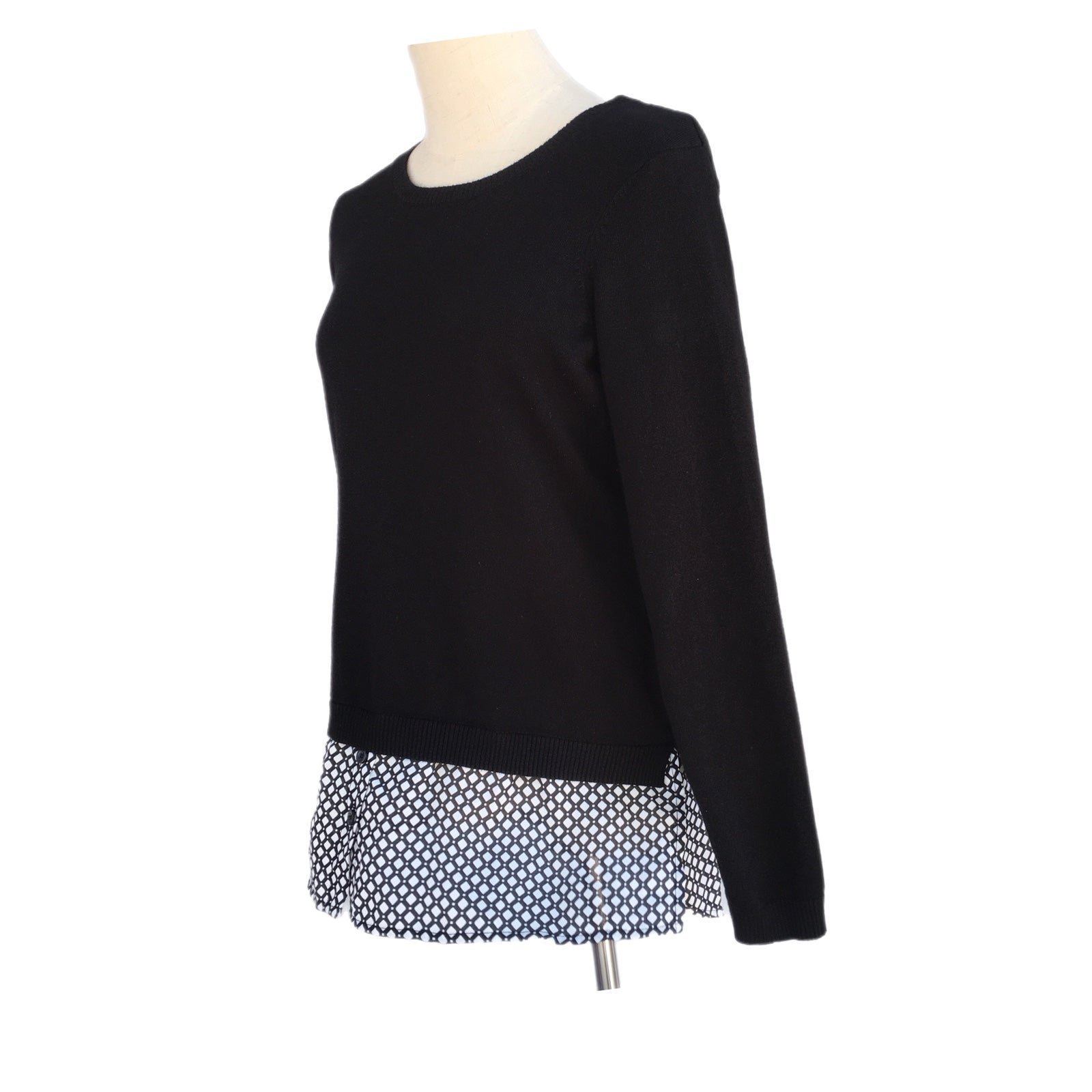 Classic Adrianna Papell Twofer Layered Sweater Shirttail Black Women Small Dark Academia pND3TSdlG Cheap