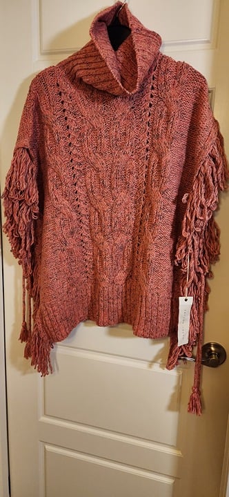 Comfortable Happy Nature Sweater Poncho Pink JgtMY5DPj 