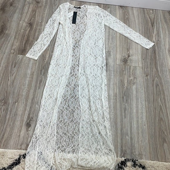 save up to 70% White shear floral Lace Kimono maxi bohemian size small NWT NdG3oF8ZW outlet online shop