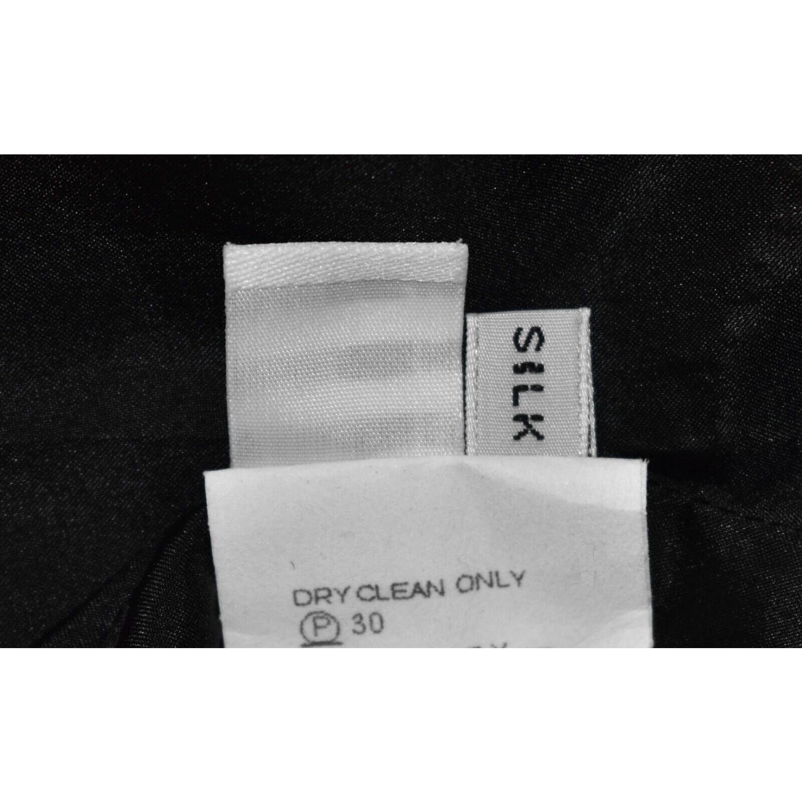 floor price B2 Auth EASTON PEARSON Black Silk Ruffle Pleated Flared Midi Skirt Size 12 p5297XLRW US Sale