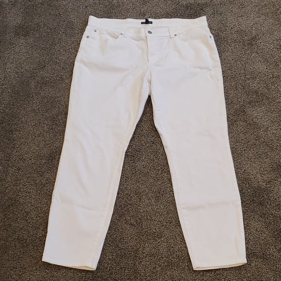 Simple Eileen Fisher Women White Organic cotton Skinny Jeans plus size 14 o9dVO5nSo Store Online