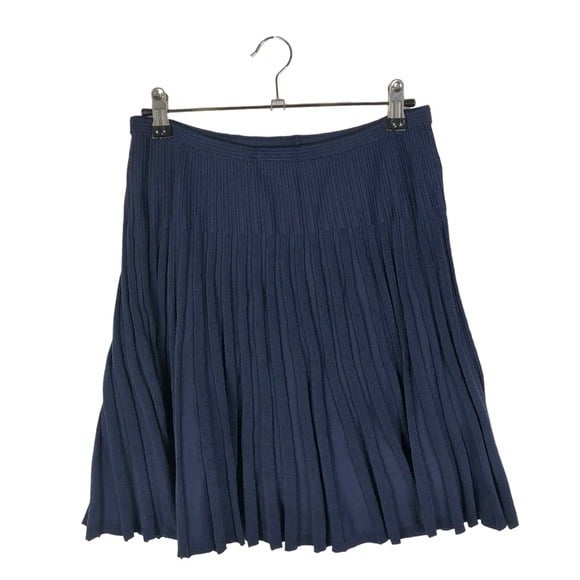 Amazing Diane Von Furstenberg Navy Blue Pleated Mini A-Line Skirt S ngwPeszGM Store Online
